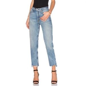 GRLFRND Helena Step Hem High Rise Straight Jean Size 28